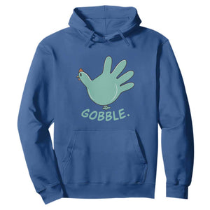 Thanksgiving Nurse Turkey Hoodie Turkey Glove Cute Thanksgiving Thankful Nurse Medical Assistant TS10 Royal Blue Print Your Wear