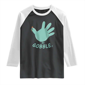 Thanksgiving Nurse Turkey Raglan Shirt Turkey Glove Cute Thanksgiving Thankful Nurse Medical Assistant TS10 Black White Print Your Wear