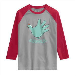 Thanksgiving Nurse Turkey Raglan Shirt Turkey Glove Cute Thanksgiving Thankful Nurse Medical Assistant TS10 Sport Gray Red Print Your Wear