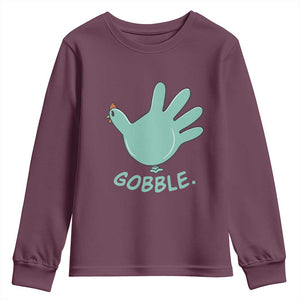 Thanksgiving Nurse Turkey Youth Sweatshirt Turkey Glove Cute Thanksgiving Thankful Nurse Medical Assistant TS10 Maroon Print Your Wear
