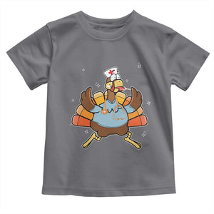Thanksgiving Nurse Turkey Baby Shirt Funny Nursing Student Gift Thankful Nurse Medical Assistant TS10 Charcoal Print Your Wear