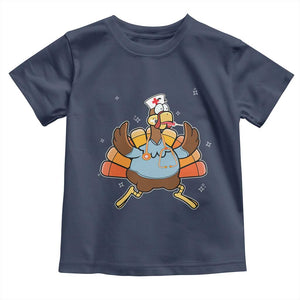 Thanksgiving Nurse Turkey Baby Shirt Funny Nursing Student Gift Thankful Nurse Medical Assistant TS10 Navy Print Your Wear