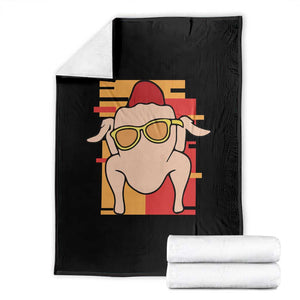 Turkey Thanksgiving Throw Blanket Funny Fall TS10 Black Print Your Wear