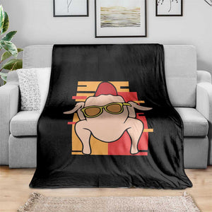 Turkey Thanksgiving Throw Blanket Funny Fall TS10 Print Your Wear