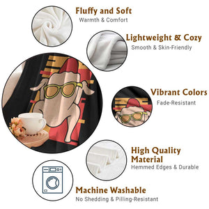 Turkey Thanksgiving Throw Blanket Funny Fall TS10 Print Your Wear