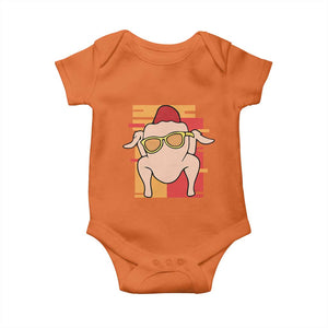 Turkey Thanksgiving Baby Onesie Funny Fall TS10 Orange Print Your Wear
