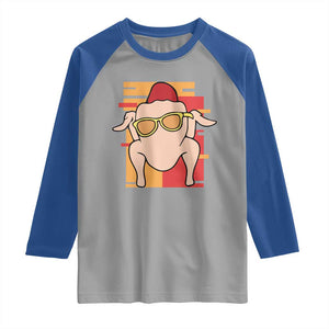 Turkey Thanksgiving Raglan Shirt Funny Fall TS10 Sport Gray Royal Print Your Wear