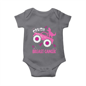 Crush Breast Cancer Awareness Baby Onesie Pink Ribbon Monster Truck Dinosaur TS10 Charcoal Print Your Wear