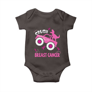 Crush Breast Cancer Awareness Baby Onesie Pink Ribbon Monster Truck Dinosaur TS10 Dark Chocolate Print Your Wear