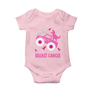Crush Breast Cancer Awareness Baby Onesie Pink Ribbon Monster Truck Dinosaur TS10 Light Pink Print Your Wear