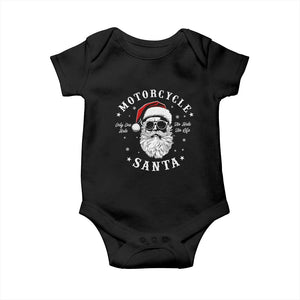 Funny Christmas Motorcycle Santa Baby Onesie No Ride No Life Motorbike Rider Grandpa TS10 Black Print Your Wear