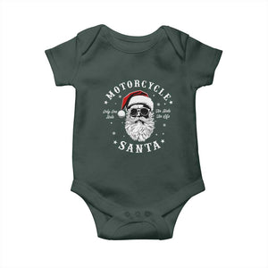 Funny Christmas Motorcycle Santa Baby Onesie No Ride No Life Motorbike Rider Grandpa TS10 Print Your Wear