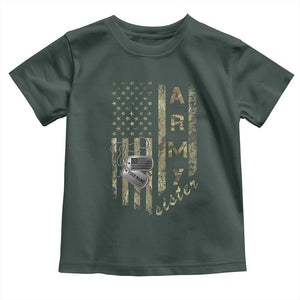Personalized Vintage U.S. Army Sister Baby Shirt Custom Name Tag Proud Military Family Member Soldier Graduation TS10 Dark Forest Green Print Your Wear