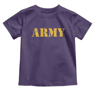 Army Toddler T Shirt Military Training PT Exercise Workout Gear Veterans Service TS10 Purple Print Your Wear