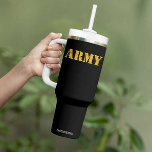 Army Tumbler With Handle Military Training PT Exercise Workout Gear Veterans Service TS10 Print Your Wear