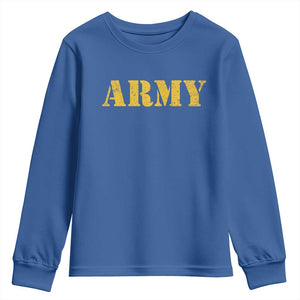 Army Youth Sweatshirt Military Training PT Exercise Workout Gear Veterans Service TS10 Royal Blue Print Your Wear