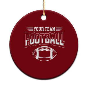 Custom Football Team Name Ceramic Ornament Personalized Game Day Mom High School Cheer Mom TS10 1pc Red Print Your Wear