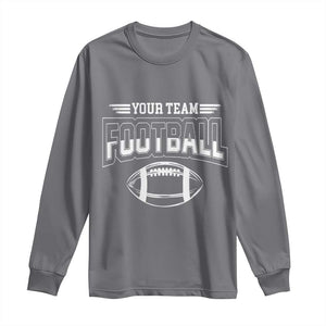 Custom Football Team Name Long Sleeve Shirt Personalized Game Day Mom High School Cheer Mom TS10 Charcoal Print Your Wear