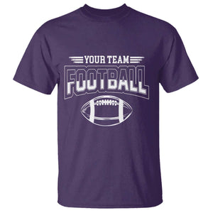 Custom Football Team Name T Shirt Personalized Game Day Mom High School Cheer Mom TS10 Purple Print Your Wear
