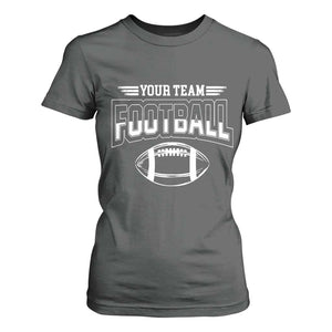 Custom Football Team Name T Shirt For Women Personalized Game Day Mom High School Cheer Mom TS10 Dark Heather Print Your Wear
