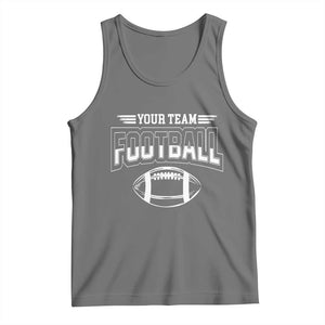 Custom Football Team Name Tank Top Personalized Game Day Mom High School Cheer Mom TS10 Black Heather Print Your Wear
