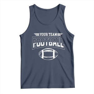 Custom Football Team Name Tank Top Personalized Game Day Mom High School Cheer Mom TS10 Navy Print Your Wear
