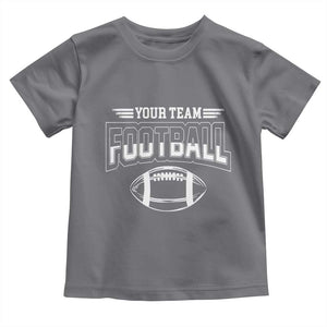 Custom Football Team Name Toddler T Shirt Personalized Game Day Mom High School Cheer Mom TS10 Charcoal Print Your Wear