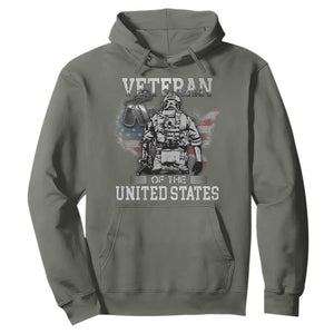Personalized Veteran Flag Hoodie Custom Name Tag U.S. Army TS10 Military Green Print Your Wear
