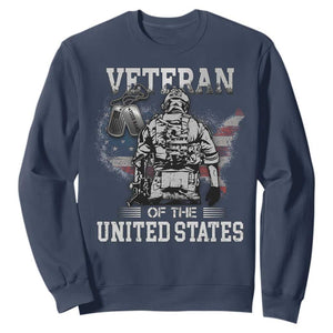 Personalized Veteran Flag Sweatshirt Custom Name Tag U.S. Army TS10 Navy Print Your Wear