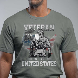 Personalized Veteran Flag T Shirt Custom Name Tag U.S. Army TS10 Military Green Print Your Wear