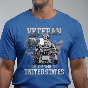 Personalized Veteran Flag T Shirt Custom Name Tag U.S. Army TS10 Royal Blue Print Your Wear