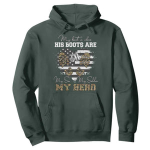 Personalized Army Mom Hoodie Custom Name Proud Military Family US Flag TS10 Dark Forest Green Print Your Wear