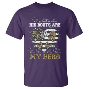 Personalized Army Mom T Shirt Custom Name Proud Military Family US Flag TS10 Purple Print Your Wear