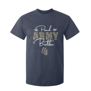 Personalized Army Family T Shirt For Kid Custom Name Tag Proud Army Brother Military Camo TS10 Navy Print Your Wear