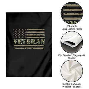 Veteran Garden Flag Retro Patriotic Army Camouflage US Flag TS10 Print Your Wear