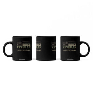 Veteran Coffee Mug Retro Patriotic Army Camouflage US Flag TS10 Print Your Wear