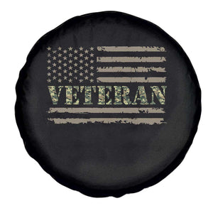 Veteran Spare Tire Cover Retro Patriotic Army Camouflage US Flag TS10 Print Your Wear