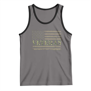 Veteran Tank Top Retro Patriotic Army Camouflage US Flag TS10 Deep Heather Black Print Your Wear