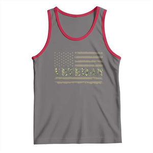 Veteran Tank Top Retro Patriotic Army Camouflage US Flag TS10 Deep Heather Red Print Your Wear
