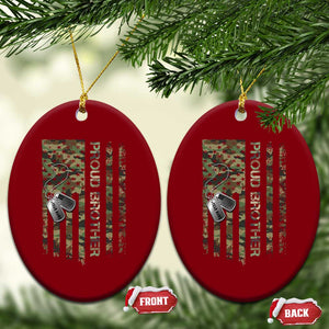 Personalized Proud Army Brother Ceramic Ornament Custom Name Dog Tag Camo American Flag Gift TS10 Print Your Wear