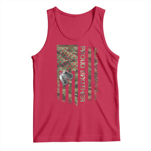 Personalized Proud Army Brother Tank Top Custom Name Dog Tag Camo American Flag Gift TS10 Red Print Your Wear