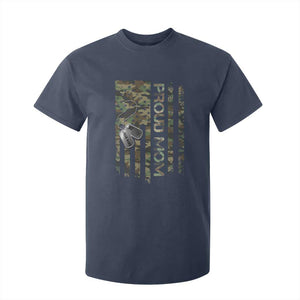 Personalized Proud Army Mom T Shirt For Kid Custom Name Dog Tag Camo American Flag Gift TS10 Navy Print Your Wear