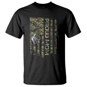 Personalized Proud Army Mom T Shirt Custom Name Dog Tag Camo American Flag Gift TS10 Black Print Your Wear