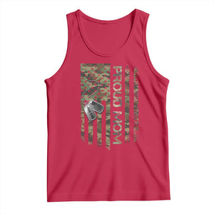 Personalized Proud Army Mom Tank Top Custom Name Dog Tag Camo American Flag Gift TS10 Red Print Your Wear