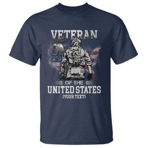 Personalized Veteran Flag T Shirt Custom Name U.S. Army TS10 Navy Print Your Wear