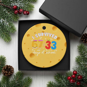 I Survived 67 33 Days Of School Ceramic Ornament Funny Six Seven Meme Boys Kids 100th Day TS10 1pc Yellow Cheese Print Your Wear
