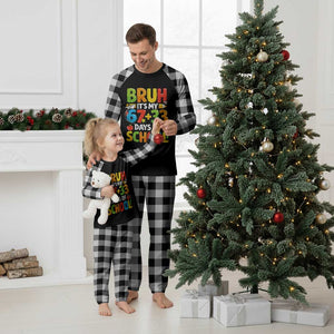 Bruh Its My 67 33 Days Of School Plaid Pajama Set Funny Six Seven Meme Boys Kids 100th Day TS10 White Plaid Print Your Wear