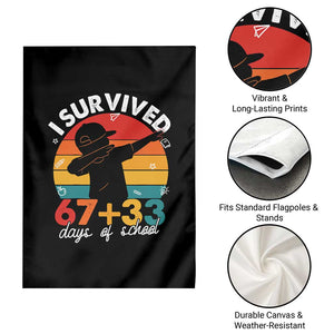 I Survived 67 33 Days Of School Garden Flag Funny Six Seven Meme Math Teacher Kids 100th Day TS10 Print Your Wear