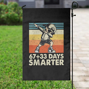 100 Days Smarter Garden Flag Funny 67 33 Six Seven Math Teacher Kids 100th Day TS10 Print Your Wear