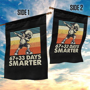 100 Days Smarter Garden Flag Funny 67 33 Six Seven Math Teacher Kids 100th Day TS10 Print Your Wear
